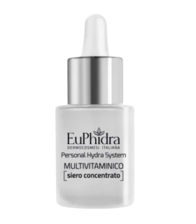Euphidra Personal Hydra System Multivitaminico Siero Viso Concentrato - Siero antiossidante e illuminante per pelle stressata - 15 ml