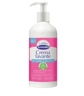 Euphidra Amido Mio Crema Lavante Viso e Corpo - Detergente in crema adatto per pelle secca di adulti e bambini - 500 ml