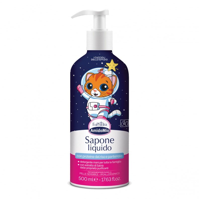 Euphidra Amido Mio Sapone Liquido Mani - Detergente delicato per le mani di  adulti e bambini - 500