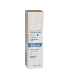 Ducray Melascreen Foto-Invecchiamento Crema Notte - Crema correttiva per rughe e macchie brune del viso - 50 ml