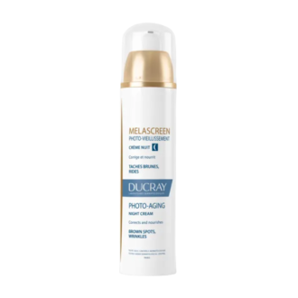 Ducray Melascreen Foto-Invecchiamento Crema Notte - Crema correttiva per rughe e macchie brune del viso - 50 ml