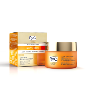 Roc Multi Correxion Revive + Glow Crema Anti-Età Uniformante - Crema viso alla vitamina C - 30 ml