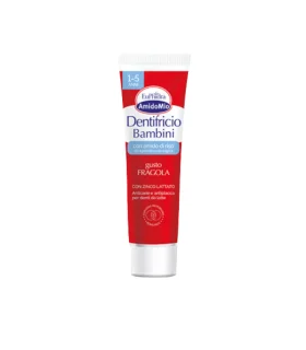 Euphidra Amido Mio Dentifricio Bambini 1-5 anni - Dentifricio anticarie ed antiplacca per denti da latte - Gusto Fragola - 50 ml