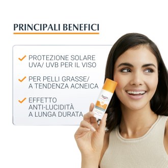 Eucerin Sun Oil Control Gel Crema Dry Touch SPF30 - Protezione solare viso tocco secco - 50 ml