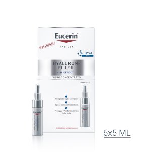 Eucerin Hyaluron-Filler + 3X Effect Siero Concentrato - Siero viso per rughe profonde - 6 ampolle