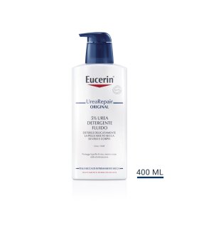Eucerin UreaRepair Detergente Fluido con Urea al 5% - Detergente viso e corpo per pelle secca e molto secca - 400 ml