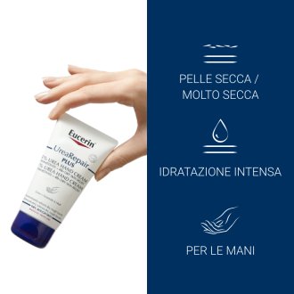 Eucerin UreaRepair Plus Crema Mani con Urea al 5% - Sollievo dalla pelle secca immediato e per 48 ore - 75 ml