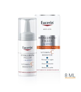 Eucerin Hyaluron Filler + 3X Effect Vitamin C Booster - Trattamento viso illuminante con Vitamina C al 10% - 8 ml
