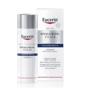 Eucerin Hyaluron Filler Crema Giorno Ricca - Crema viso antietà per pelle molto secca - 50 ml
