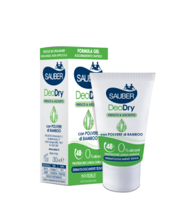 Sauber DeoDry Deodorante Gel Effetto Fresco e Asciutto - Protegge dai cattivi odori fino a 48 ore - 30 ml