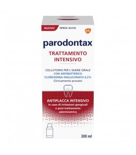 Parodontax Collutorio Antiplacca Intensivo con Clorexidina allo 0,2% - Adatto in caso di irritazioni gengivali - 300 ml