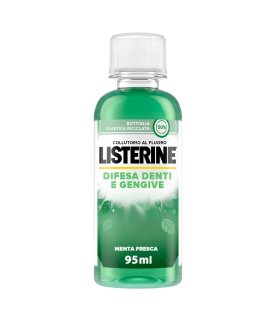 Listerine Difesa Denti e Gengive Collutorio - Ideale per l'igiene orale quotidiana - Gusto Menta fresca - 95 ml
