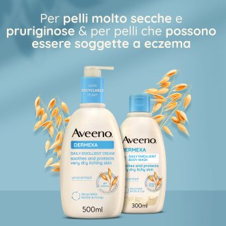 Aveeno Dermexa Bagno Doccia Emolliente - Detergente per pelle secca a tendenza acneica - 300 ml