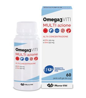 Omega 3 Viti Tripla Azione - Integratore alimentare a base di EPA e DHA - 60 Perle 
