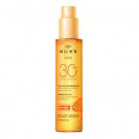 Nuxe Sun Olio Solare Abbronzante Anti-Età SPF 30 - Protezione solare alta per viso e corpo - 150 ml