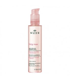 Nuxe Very Rose Olio Struccante Delicato - Struccante viso e occhi anche per trucco waterproof - 150 ml
