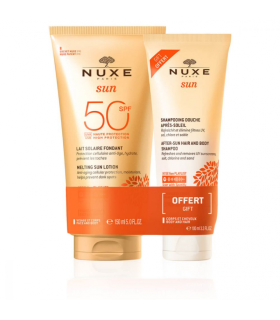 Nuxe Sun Duo Latte Solare Spf50 + Shampoo Doccia Doposole - Latte solare Viso e Corpo 150 ml + Shampoo Doccia Doposole per corpo 100 ml
