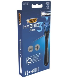 BIC HYBRID FLEX 3 RASOIO+4 RIC