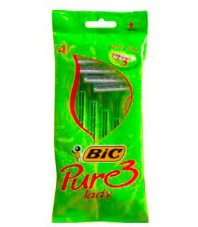 BIC RASOIO 3 PURE LADY X4