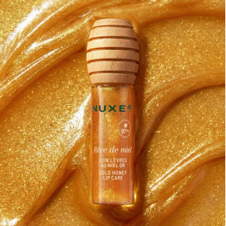 Nuxe Reve De Miel Gold Honey Lipcare - Trattamento labbra gloss DORATO al miele 10 ml