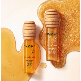 Nuxe Reve De Miel Gold Honey Lipcare - Trattamento labbra gloss DORATO al miele 10 ml
