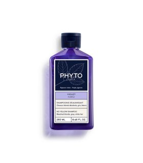 Phyto Violet Shampoo Anti-Giallo Illuminante - Shampoo per capelli decolorati, grigi e bianchi - 250 ml