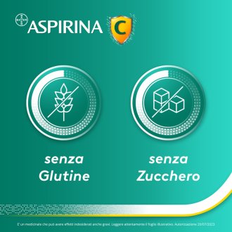 Aspirina C - Trattamento sintomatico di mal di testa, febbre e dolori da lievi a moderati - 10 compresse effervescenti 400 + 240mg