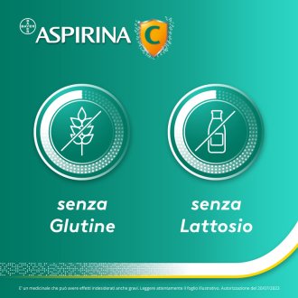 Aspirina C Granulato - Trattamento sintomatico di mal di testa, febbre e dolori muscolari - Gusto arancia - 10 Bustine