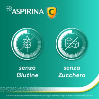 Aspirina C - Trattamento sintomatico di mal di testa, febbre e dolori da lievi a moderati - 40 compresse effervescenti 400 + 240mg