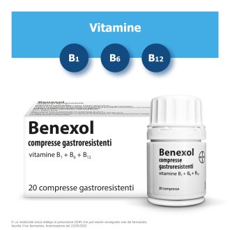 Benexol - Stati Carenziali di vitamine del gruppo B - 20 Compresse Gastroresistenti