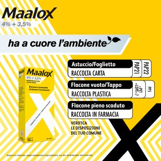 Maalox Sospensione orale gusto Menta - Per il trattamento dell'acidità di stomaco occasionale - 250 ml