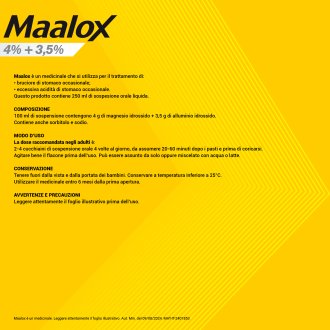 Maalox Sospensione orale gusto Menta - Per il trattamento dell'acidità di stomaco occasionale - 250 ml