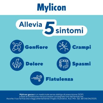 Mylicon Gocce Bambini - Simeticone per il meteorismo dei bambini - 30 ml