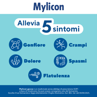 Mylicon Gocce Bambini - Simeticone per il meteorismo dei bambini - 30 ml