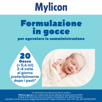 Mylicon Gocce Bambini - Simeticone per il meteorismo dei bambini - 30 ml