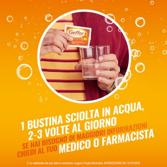 Geffer - Granulato effervescente contro acidità e bruciore di stomaco - 24 Bustine