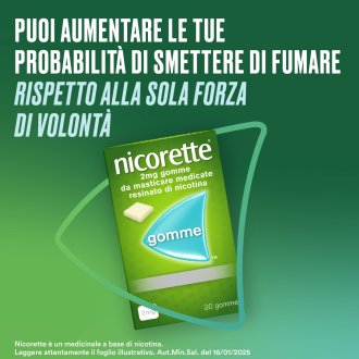 Nicorette Gomme - Gomme da masticare per smettere di fumare - 2mg  30 pezzi