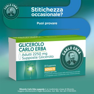 Glicerolo Adulti - Per la stitichezza occasionale degli adulti - 18 supposte 2250mg