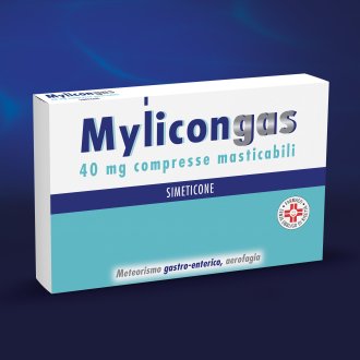 Mylicongas - Per flatulenza, meteorismo e gonfiore addominale - 50 compresse Masticabili 40 mg