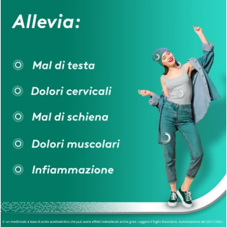 Aspirina Dolore e Infiammazione - Trattamento sintomatico di febbre e dolori - 20 Compresse 500 mg