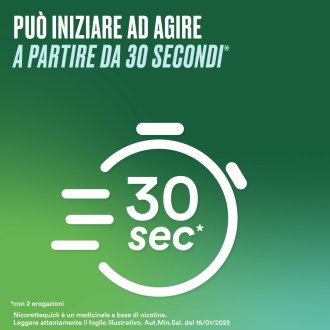 NicoretteQuick Spray - Per alleviare astinenza da nicotina - 1 Flacone 150 erogazioni Aroma Menta
