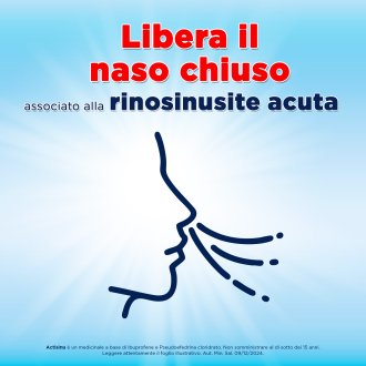 Actisinu - Adatte per il trattamento di sinusite, raffreddore e mal di testa - 12 compresse 200mg + 30mg