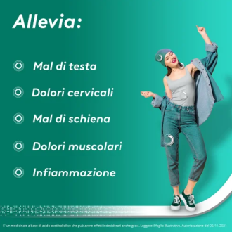 Aspirina Act Dolore e Infiammazione - Trattamento sintomatico di febbre e dolori - 12 Compresse 1000 mg