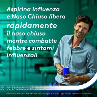 Aspirina Influenza e Naso Chiuso - Trattamento sintomatico della congestione nasale e di stati febbrili - 10 Bustine