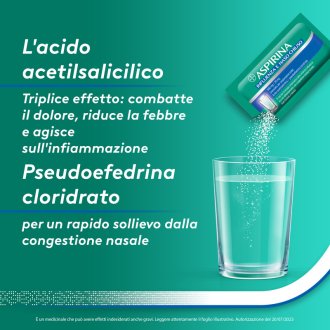 Aspirina Influenza e Naso Chiuso - Trattamento sintomatico della congestione nasale e di stati febbrili - 10 Bustine