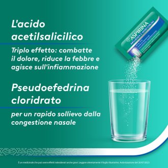 Aspirina Influenza e Naso Chiuso - Trattamento sintomatico della congestione nasale e di stati febbrili - 20 Bustine