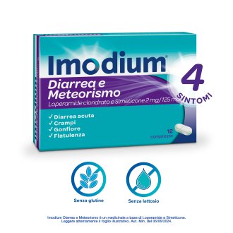 Imodium Diarrea E Meteorismo - 12 compresse