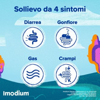 Imodium Diarrea E Meteorismo - 12 compresse