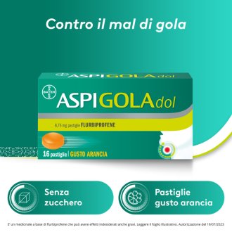 Aspigoladol - Per il trattamento del mal di gola - 16 pastiglie