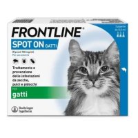 Frontline Spot On Gatti x3 Pipette, Antiparassitario per Gatti, Contro Zecche, Pulci e Pidocchi